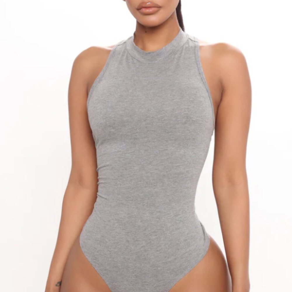 3 Sleeveless Mock Neck Bodysuits